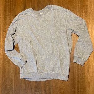 Zara men’s basic gray crew neck sweatshirt